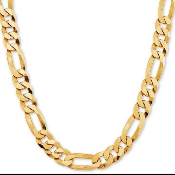 americanresale Other - 14K 24" FIGARO LINK CHAIN 7 mm Gold Necklace-USA MADE. Marked 14kt GP